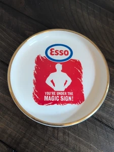 Rare Vintage "ESSO" Key Ring Or Ash Tray Circular Ceramic 6.75" Round - Picture 1 of 5