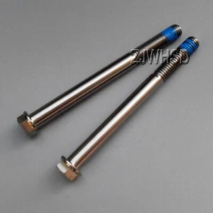 2pcs M8 x 90 Ti tanium Screw Bolt Hexagon Hex Head Flange + Blue ThreadLocker - Picture 1 of 2