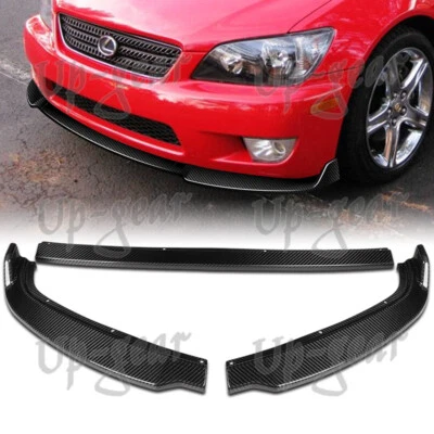 Kit de 3 piezas de alerón de parachoques delantero de fibra de carbono real para Lexus IS300 2001-2005 Foto 1 de 4