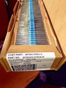 1000pcs VISHAY UNIOHM MFR0W2J0150A10 15R 5% HQ METAL RESISTORS!NON MAGNETIC! - Picture 1 of 1