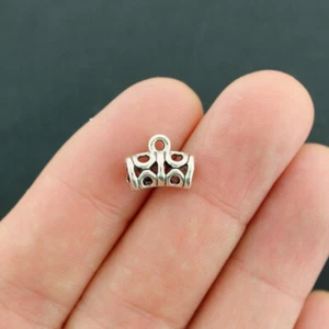 25 Bail Beads Antique Silver Tone Tube Spacer Beads 9mm x 12mm x 5mm - SC1334 - Picture 1 of 2