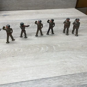 6 - Vintage - Barclay Manoil Metal Lead Toy Soldier - Buglers, Rifleman, March - Picture 1 of 15