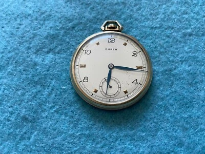 复古 Buren 机械发条怀表 — 第 1/4 张图片