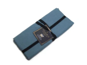 Fieldcrest Luxury Dark Blue Subtle Texture Washed Linen Dinner Napkins S4 - Picture 1 of 4