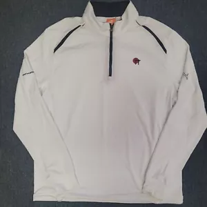 Men's Puma Japan Temple Logo Long Sleeve Mock Neck 1/4 Zip Jacket White XL - Picture 1 of 4
