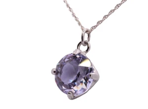 Collar Colgante Aguamarina Plata de Ley 18" 7.9g AAC477 - Imagen 1 de 7