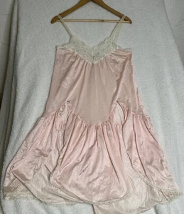 Womens Quintessence Nightgown Size S Peach Negligee Vintage 80’s Nylon - Picture 1 of 9