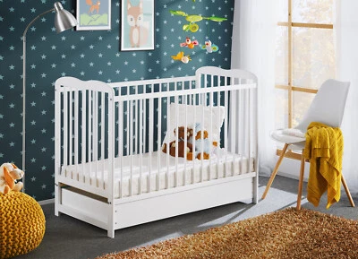 Babybett Kinderbett Gitterbett Beistellbett + Matratze + Schublade ALA 120x60 - Bild 1 von 4