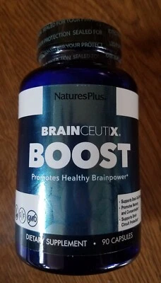 Suplemento cerebral BrainCeutix de NaturesPlus Boost Ginkgo Plus 90 cápsulas Ex.6/26 Foto 1 de 3