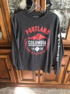 Columbia Sportswear Shirt Men's Small S Gray Greater Outdoor Gear L.Sleeve NWT - Picture 1 of 16