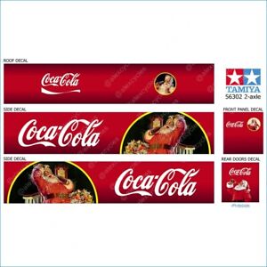 Coca-Cola Tamiya 14th Scale 56302 Truck Reefer Box Trailer ROOF Decals Stickers