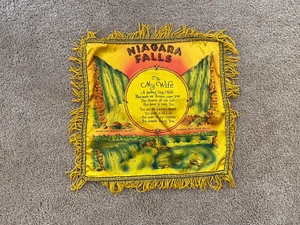 Vintage Souvenir Niagra Falls Satin Kissenhülle Bezug - Bild 1 von 2