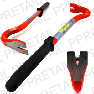 10" PRY/CROW BAR With RUBBER HANDLE Wrecking Breaker Car Trim Clip Remover Tool - Picture 1 of 1