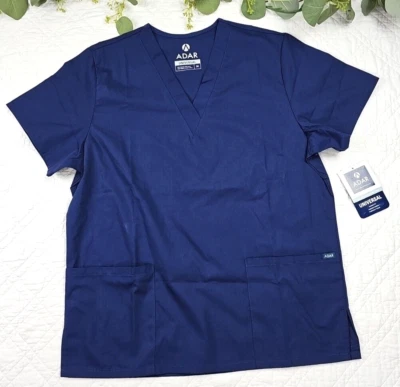 NWT Adar Short Sleeve Scrubs Top V-Neck Size M - Image 1 of 4