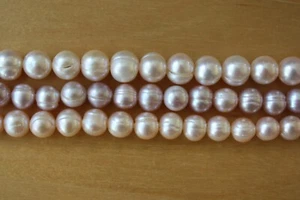 8-11 mm Rosa Zuchtperlen Strang Süßwasser Perle Schmuck Kette Halsketten Collier - Bild 1 von 4