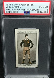 1933 B.D.V Cigarettes M Glasheen/Phar Lap PSA 6 Who's Who in Australian Sport - Picture 1 of 2