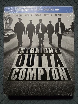 Straight Outta Compton Limited Edition Steelbook Bluray/DVD/digital **NEW**OOP** - Image 1 of 2