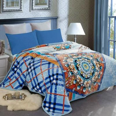 Heavy Korean Mink Plush Fleece Blanket 2 Ply Queen Size Soft Warm Bedding Throws - Image 1 of 4