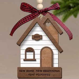 New Home Ornament 2024 House Warming Gifts First Christmas in Our New Home - Picture 1 of 6
