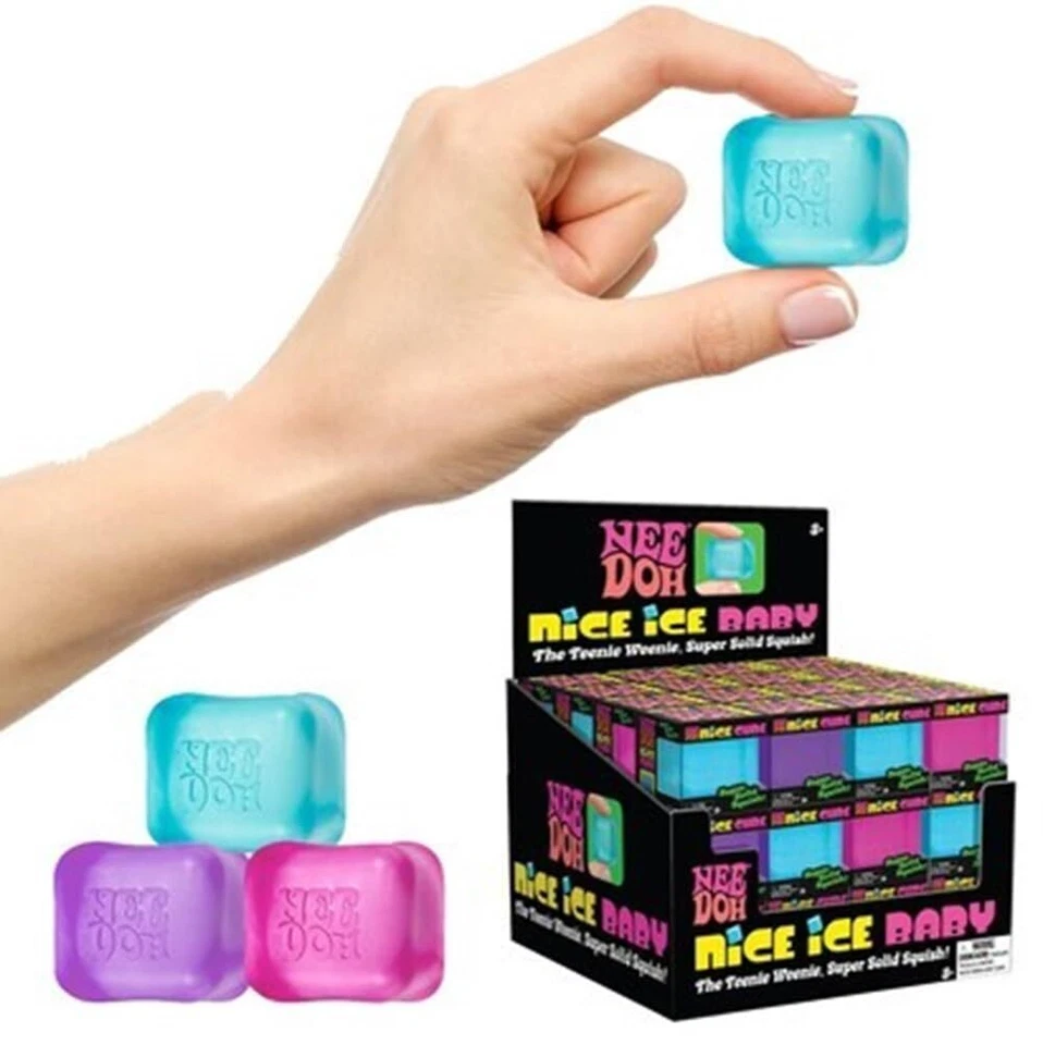 Schylling NeeDoh Nice Ice Baby - Sensory Squeeze Toy - Single Mini Nice Cube in