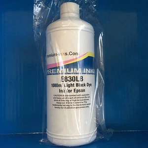 1 x Litre LIGHT BLACK Refill Ink Epson Printer CISS Refillable E830 LB Non OEM - Afbeelding 1 van 1