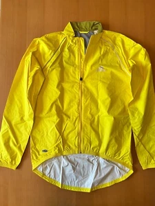 Adidas Climaproof Rain Cycling Jacket Yellow Long Sleeve lightweight breathable - Picture 1 of 12