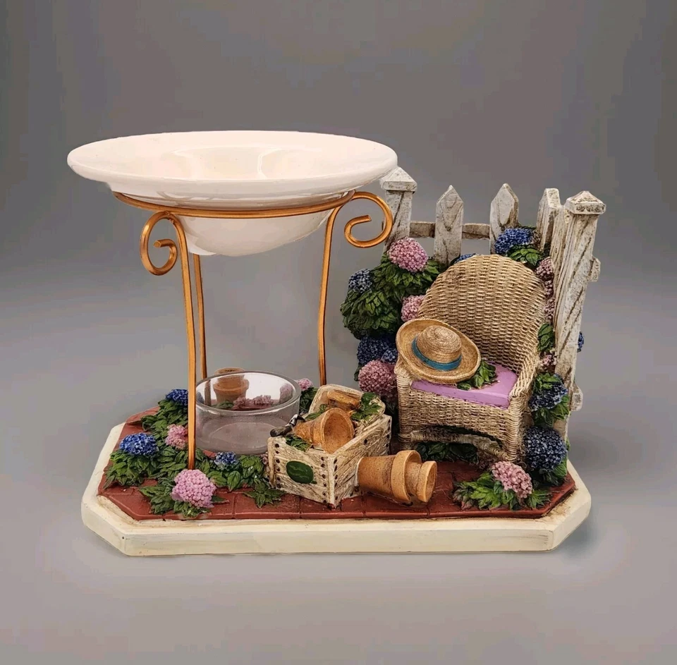 Yankee Candle Tealight Cera Tarta Calentador Primavera Jardín Diorama Hortensias  Foto 1 de 4