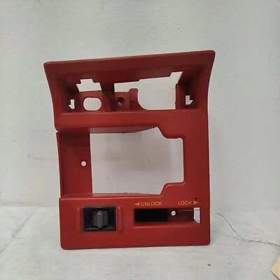 Corvette 1990-1993 C4 pasajero manija de puerta lateral moldura bisel e interruptor Rh OEM rojo Foto 1 de 4