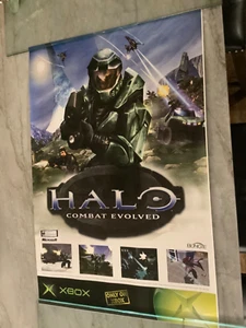2001 Halo 1 Video Game Extremely rare First Promo Poster Xbox New Master Chief - Picture 1 of 8