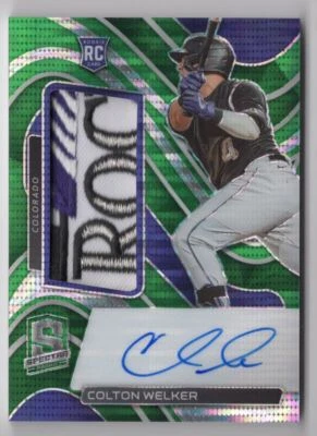 2022 PANINI SPECTRA MEGA PATCH ROOKIE AUTO /5 COLTON WELKER - Image 1 of 2