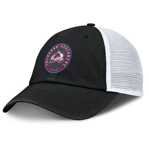 Men's Fanatics Black/White Colorado Avalanche Averie Trucker Adjustable Hat - Picture 1 of 4