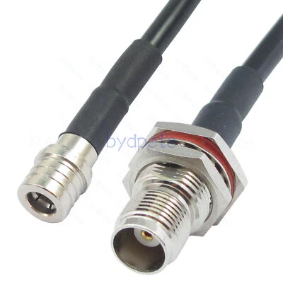 QMA Male to TNC Female Bulkhead waterproof RG58 Shield Braid RF Kable 50ohms Lot - Image 1 of 4