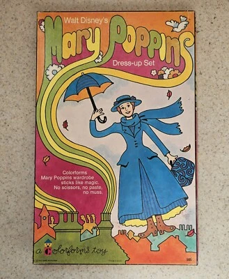 Vintage Walt Disney's Mary Poppins Colorforms Dress-Up Set Vintage Near Complete - Image 1 of 4