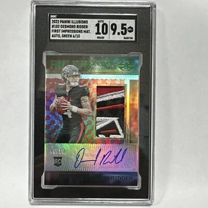 2022 illusions Desmond Ridder  Green 6/10 AUTO First Impressions ~ SGC 9.5 LOGO! - Picture 1 of 8