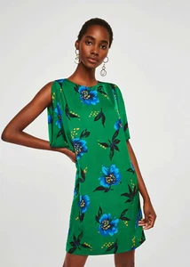 Vestido estampado MANGO "MELODY", verde. Talla S. ¡¡¡NUEVO!!! OFERTA%%% - Imagen 1 de 5