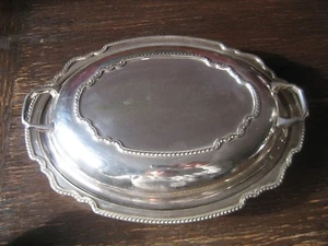 edle Servierschale Schale Haube Deckel Griffe tolle Form silber pl Sheffield B - Picture 1 of 5