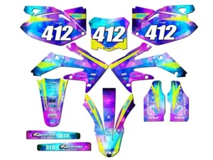 2008-2009 CRF 250 R SPACE KADET Galaxy Senge Graphics Kit Compatible with Honda - Picture 1 of 10