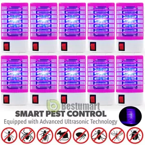 10x LED Electric Mosquito Zapper Trap Fly Bug Insect Killer Lamp Mouse Repellent - Picture 1 of 28