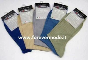 6 Paia di Calze uomo Ciocca lunghe in filoscozia a costine medie 1/2 art 350 - Imagen 1 de 1