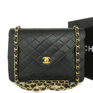 Vintage CHANEL Quilted Matelasse CC Logo Lambskin Chain Shoulder Bag/2BD0593 - Picture 1 of 12