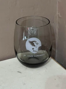 ST. LOUIS CARDINALS Football Helmet Logo Smoke Glass Whiskey Rocks Glass - Picture 1 of 8
