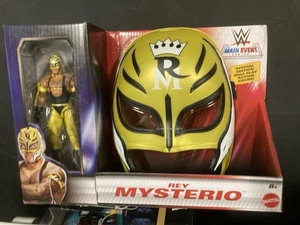 Máscara de juego de rol Rey Mysterio y figura de evento principal Mattel WWE juguete lucha libre NUEVO - Imagen 1 de 2