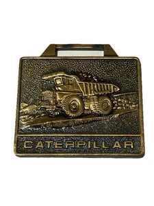 Vintage Caterpillar Watch Fob Cat Dump Truck Keychain Tag Heavy Equipment - Picture 1 of 2