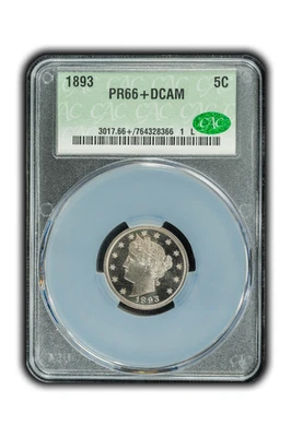 1893 V Nickel CACG PR66+ DCAM - Image 1 of 4