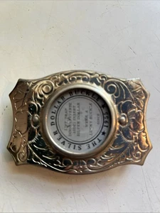 Silver Dollar Belt Buckle 1955 - Picture 1 of 2