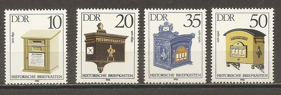 GDR 1985 Antique Mailboxes MNH Scott#2456-2459 - Image 1 of 1