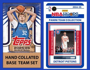 2025-26 2026 Topps Detroit Pistons NBA Team Set + 2024 Panini Hoops Cade Cunning - Picture 1 of 2
