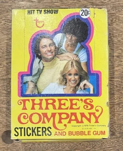 Vtg Topps THREE’S COMPANY Wax Pack BOX 36 Packs FULL 1978 Threes - Picture 1 of 8
