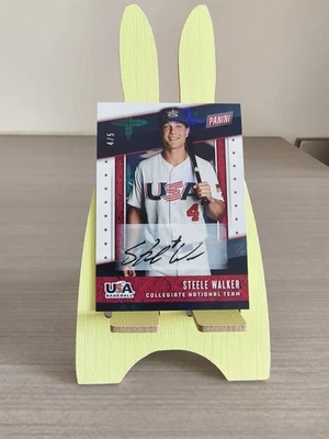 Steele Walker 2019 Panini Black Friday USA Galactic Auto 4/5(Jersey Number 1/1) - Image 1 of 2