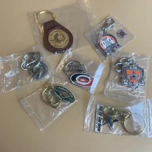 Lot of 7 NHL Keychains – 2004 Stanley Cup Run, 2002 & 2003 All-Star Games & More - Picture 1 of 8
